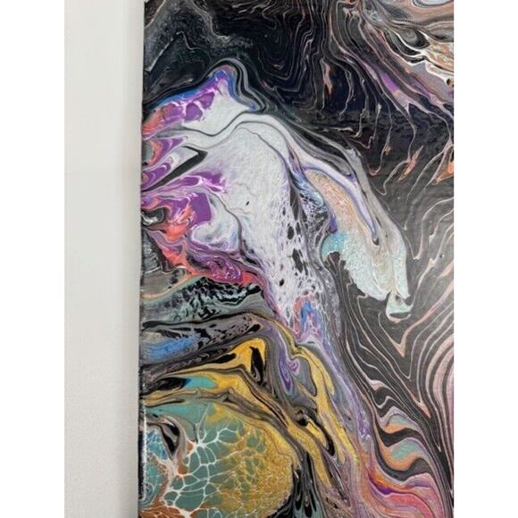 Titled Africa Abstract Acrylic Painting 10" X 20" on Canvas - Picture 4 of 4